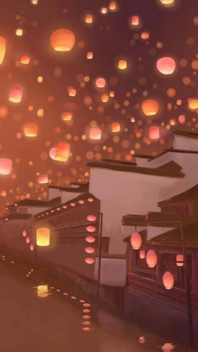 夜景【孔明灯】