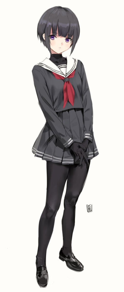 [来自微博]侵删 制服 人设 设计 服饰 甜 少女 校服 偶像 酷 黑丝