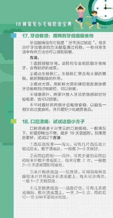 超实用 18种常见小毛病治疗手册 。