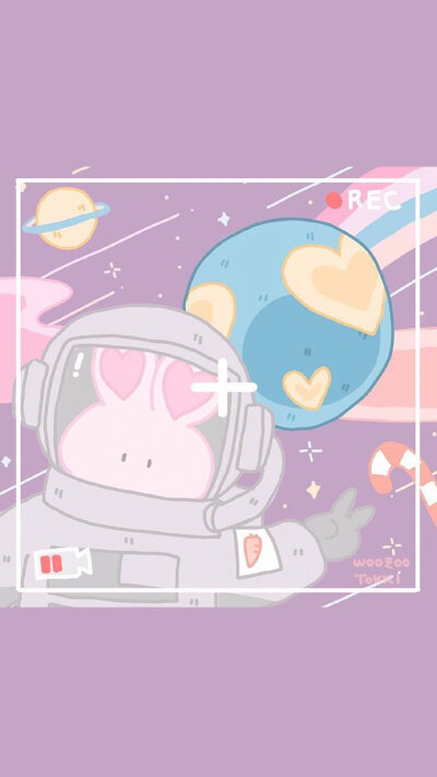 壁纸 兔子宇航员 可爱