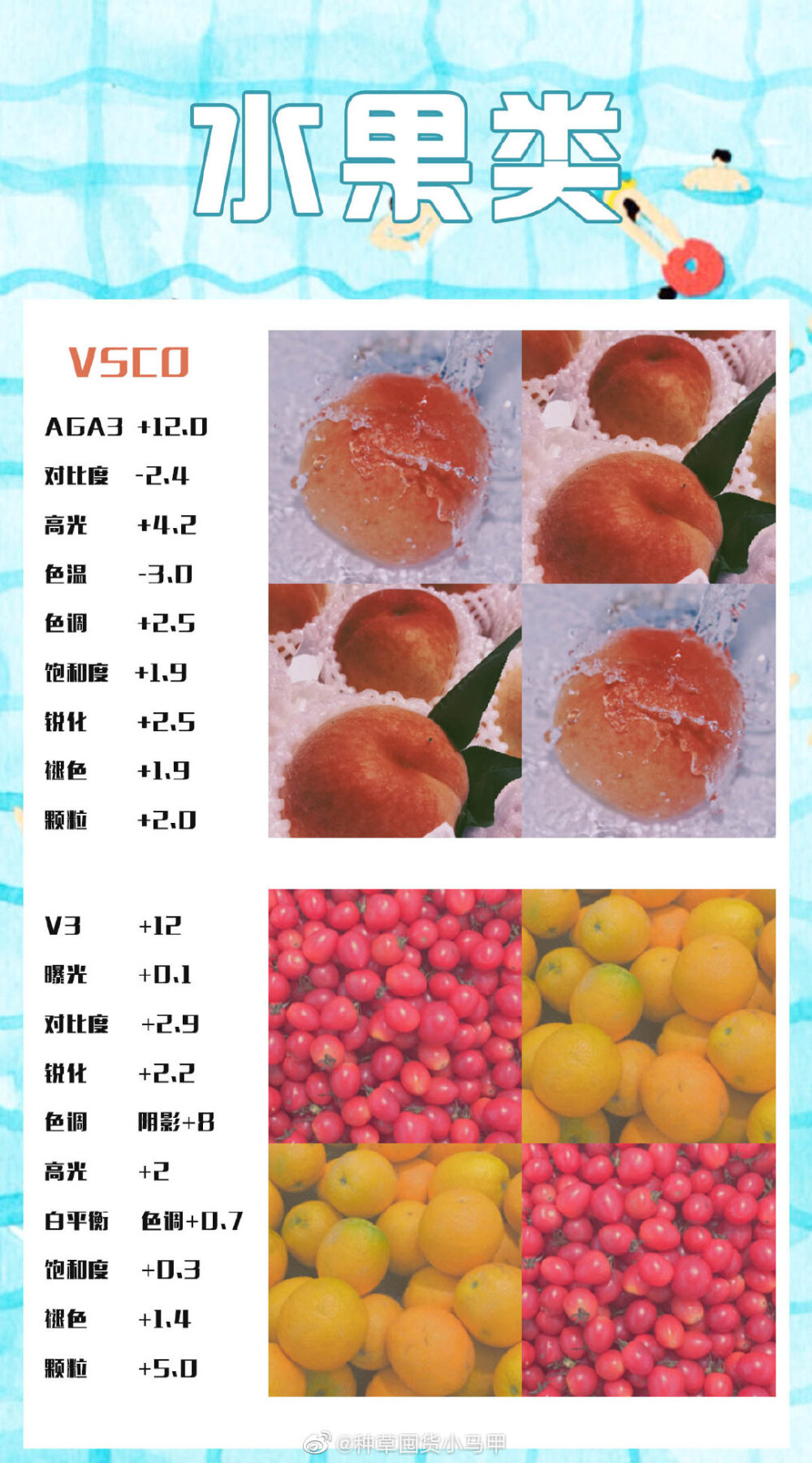 夏天调色参数分享 | 找到对应场景直接粘贴就可啦~ ​