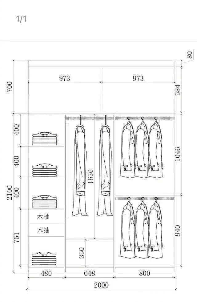 【必备】衣柜内部结构及具体尺寸设计 ​​​​