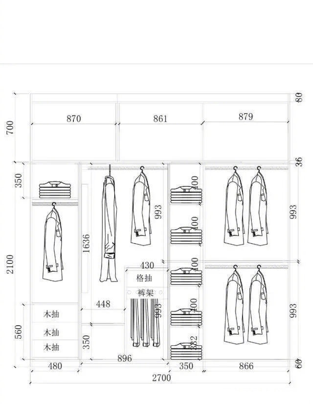 【必备】衣柜内部结构及具体尺寸设计 ​​​​