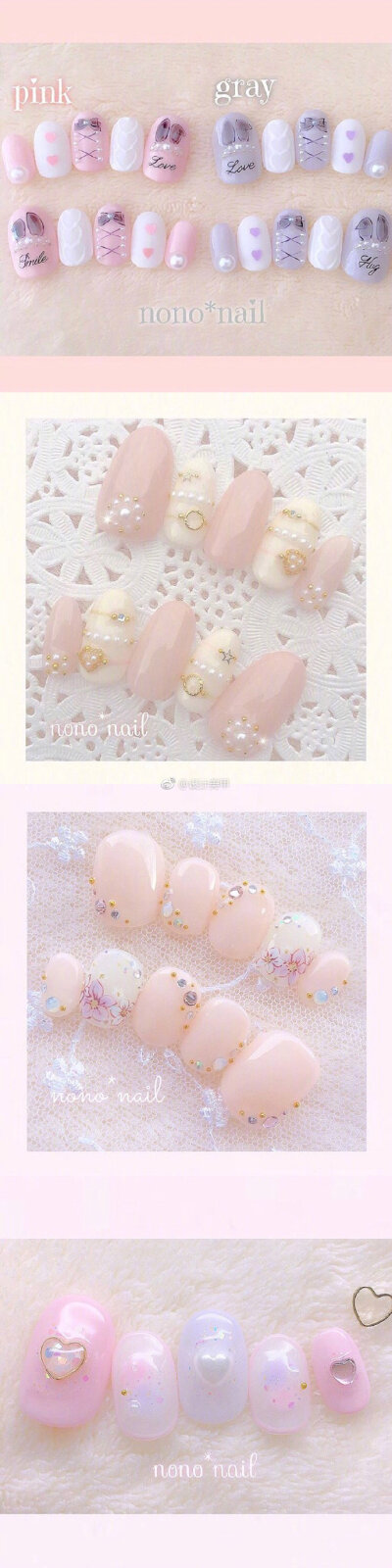 36款日系少女心美甲分享 ​​​。