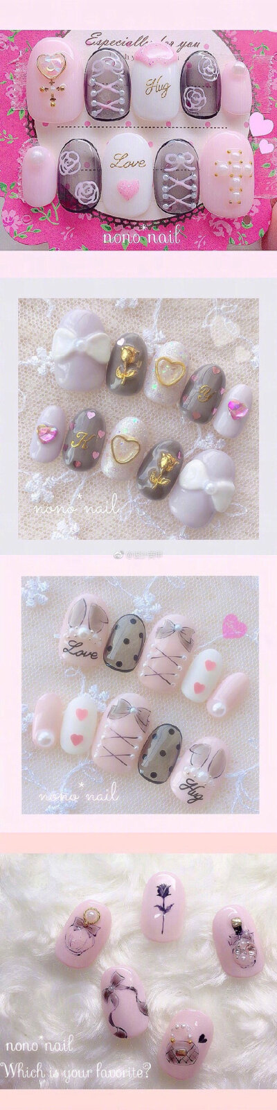 36款日系少女心美甲分享 ​​​。