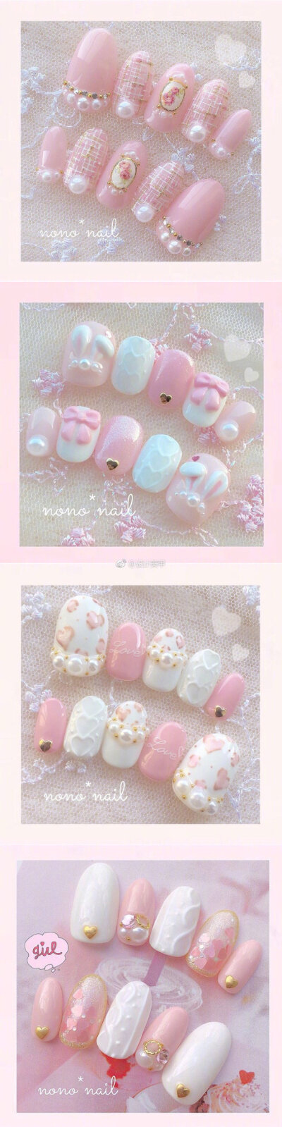 36款日系少女心美甲分享 ​​​。