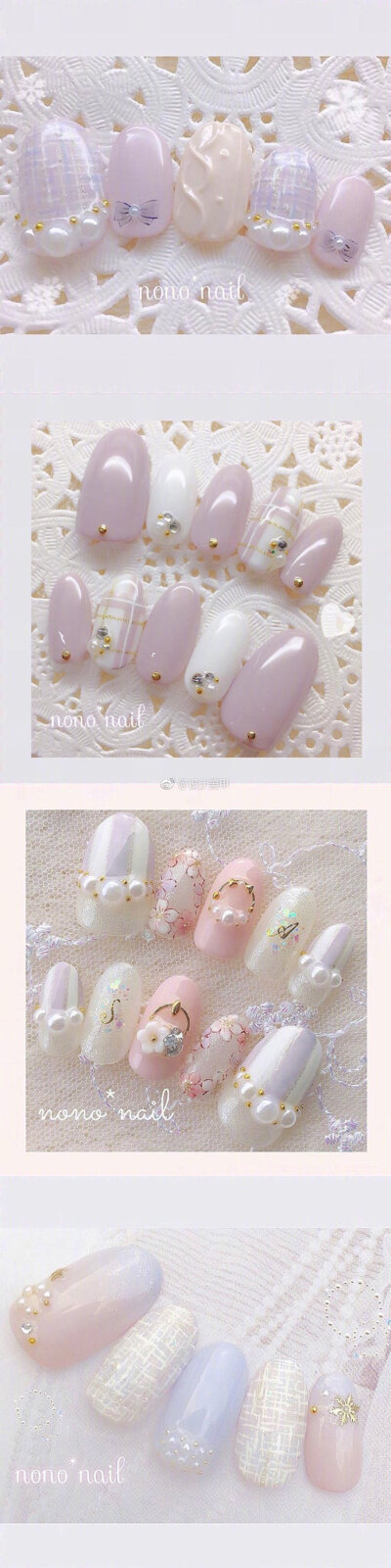 36款日系少女心美甲分享 ​​​。