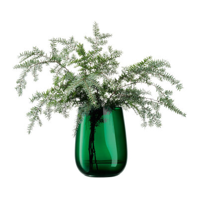 Buy LSA International Forest Vase - Pine - 23cm | Amara : Bring the colours of the wilderness into your home with this Forest vase from LSA International. Crafted from mouth-blown glass, the beautiful…