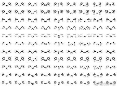 1000个手绘小表情 制作手帐的必备资料。