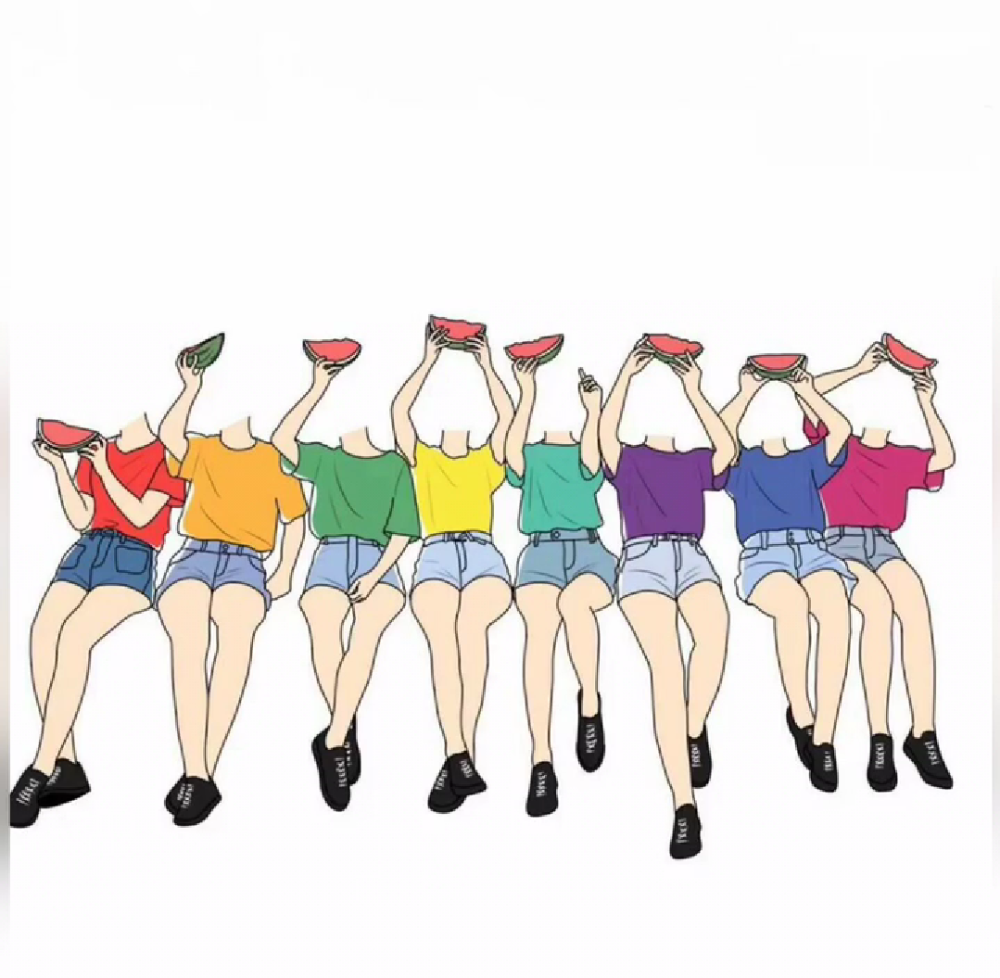 姐妹抠图素材