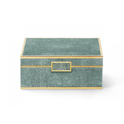 Aerin, Emerald Shagreen Jewellery Box - LuxDeco.com