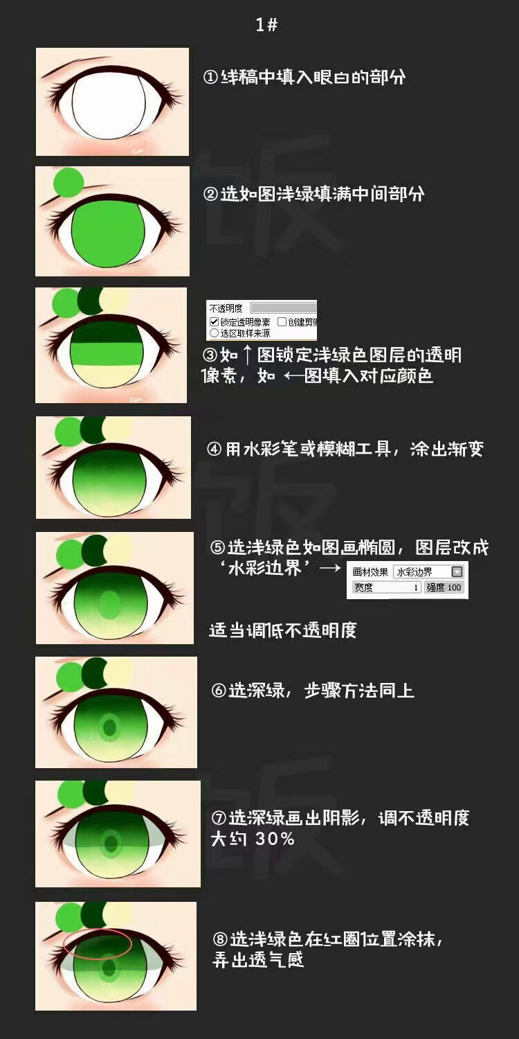 眼睛上色教程篇