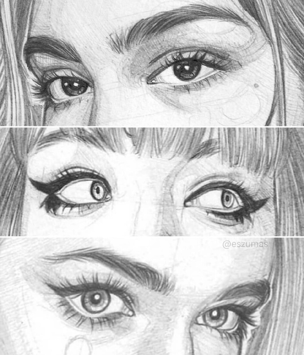 迷人的眼神素描练习