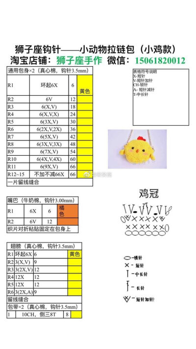 小鸡拉链包1/1