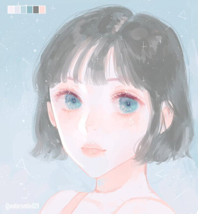 插画师 WABI(watersmile829) 一组人像插画 ​​​​