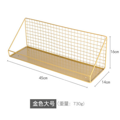 墙上置物架免打孔壁挂铁艺卧室床头墙壁挂篮厨房卫生间墙面收纳架