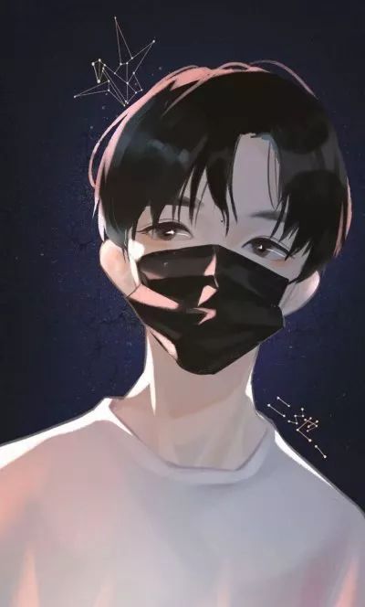 漫头，男，口罩