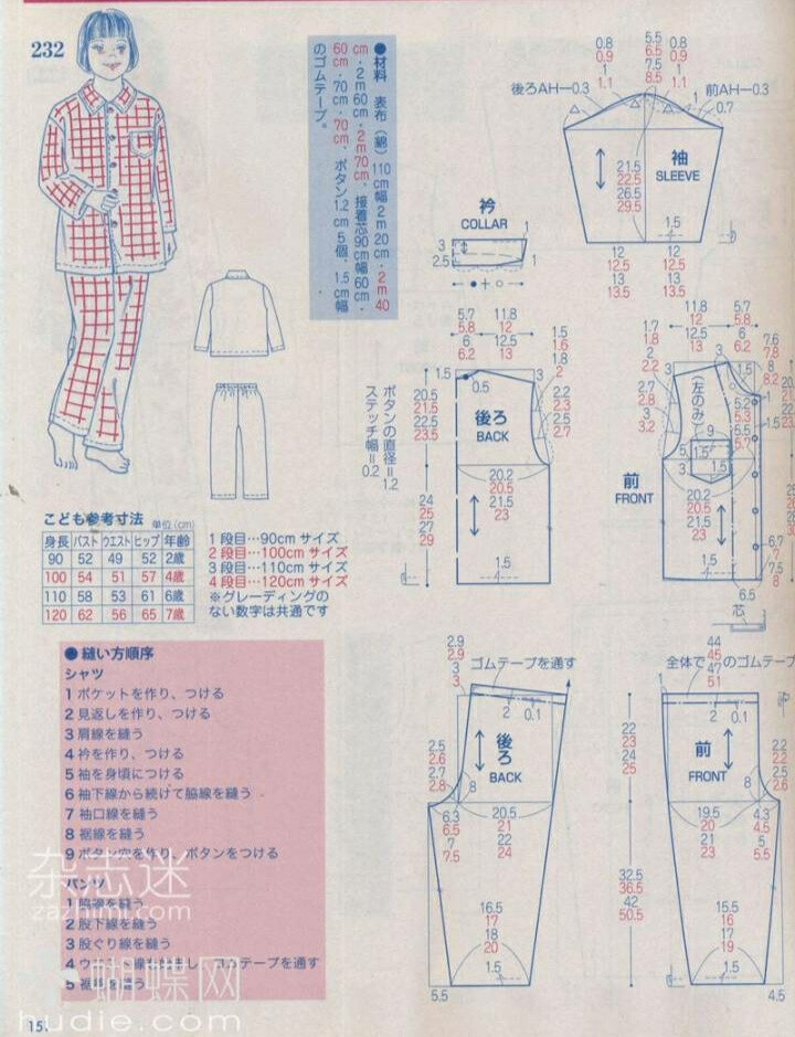 家居服裁剪图