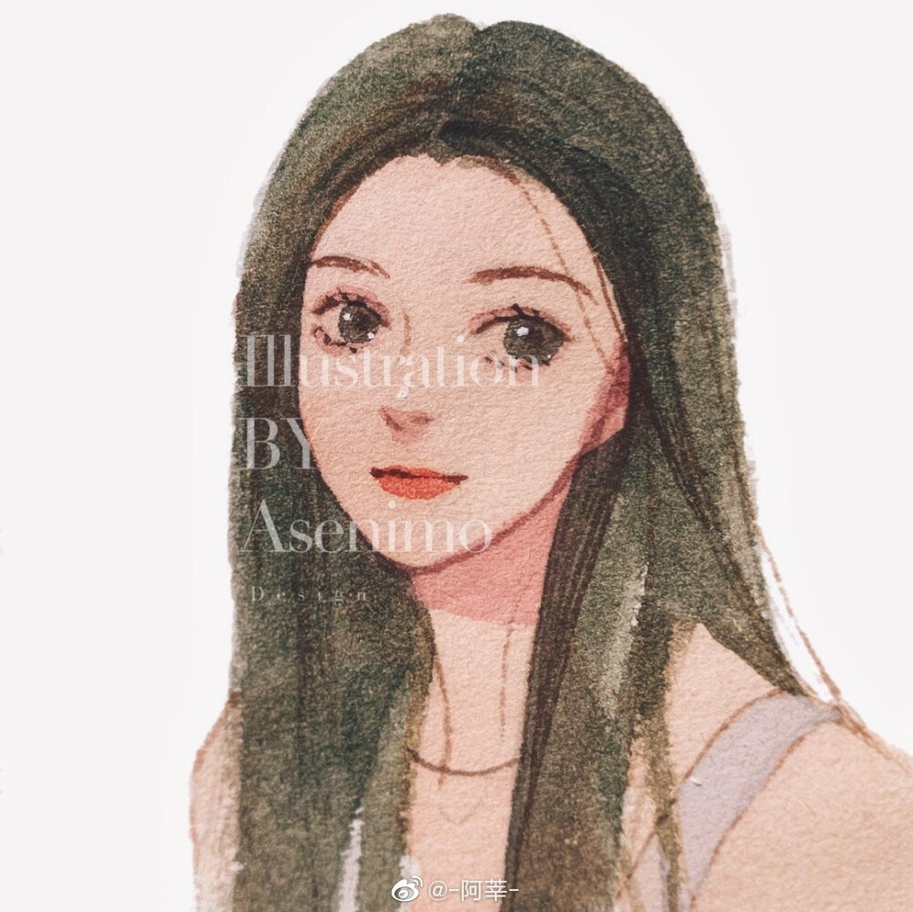 女孩头像，作者:-阿莘- 
