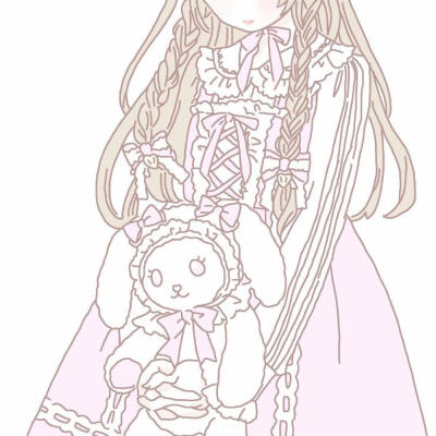 粉红色少女头像