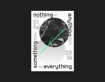 Everything＆Nothing 字型排版海报设计 ​