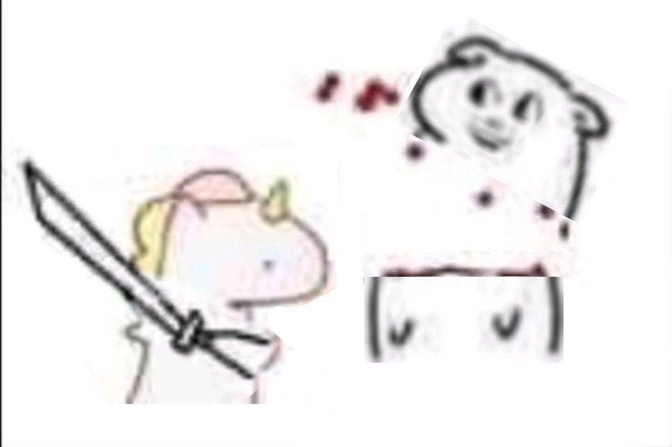 持刀独角兽表情包系列