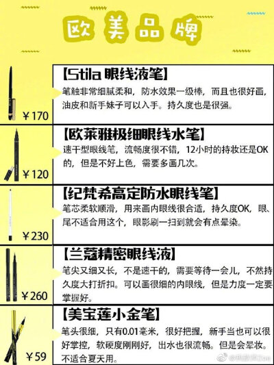 眼线笔功课有需要的么
从实惠到大牌 总有一款适合你