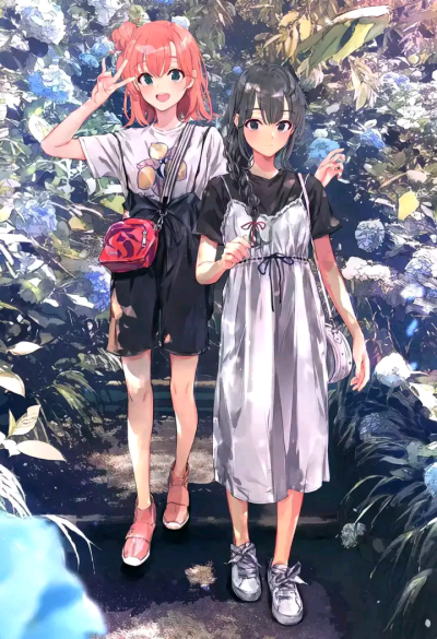 百合 少女 现代 散步 同学 闺蜜