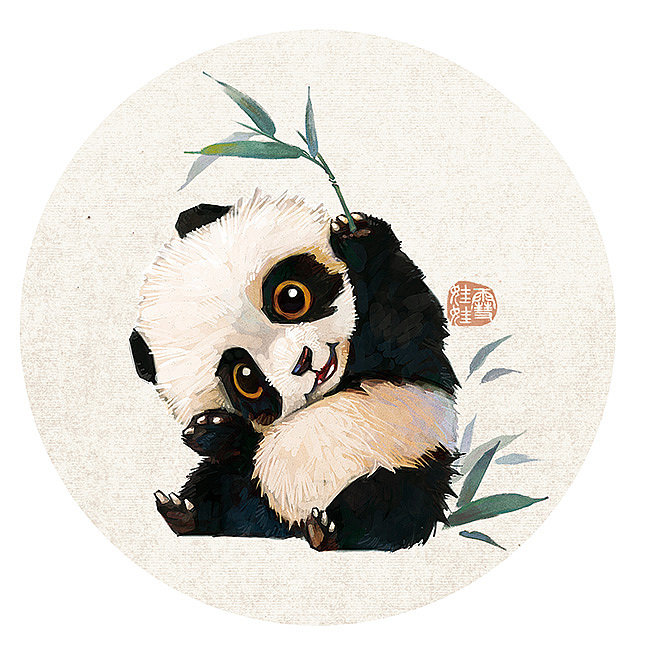 动物绘画国宝熊猫