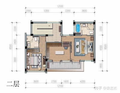 两层小别墅平面图~