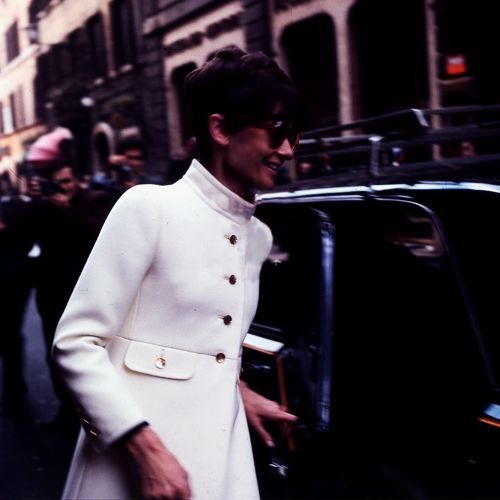 Audrey Hepburn photographed in Rome, in March 1968