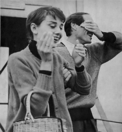 Audrey Hepburn and her husband Mel Ferrer