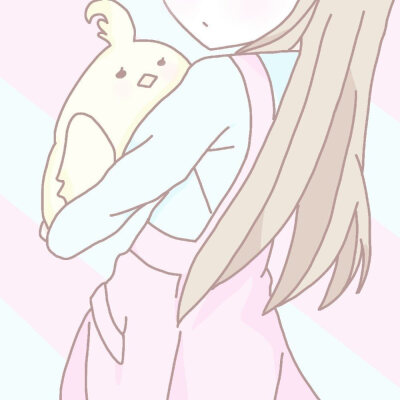 粉红色少女头像