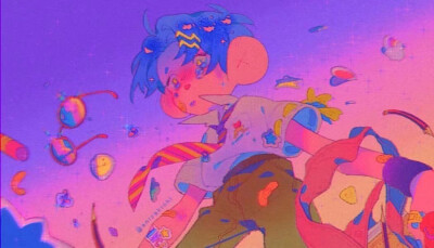 插画 碰撞的色彩