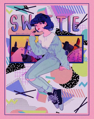 插画 碰撞的色彩