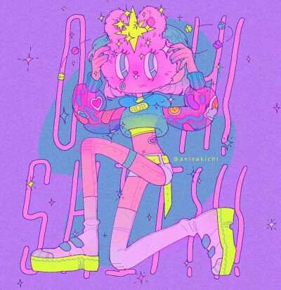 插画 碰撞的色彩
