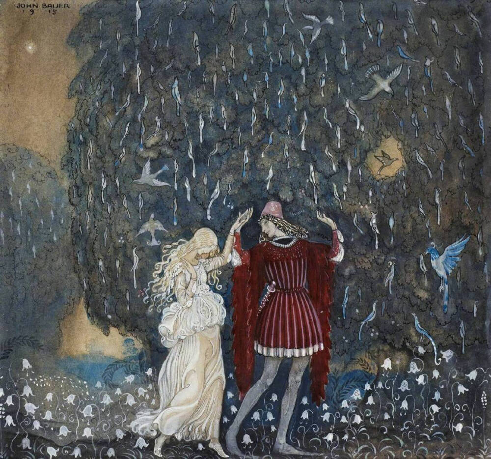 1910年代瑞典插画大师john bauer绘制的北欧神话故事