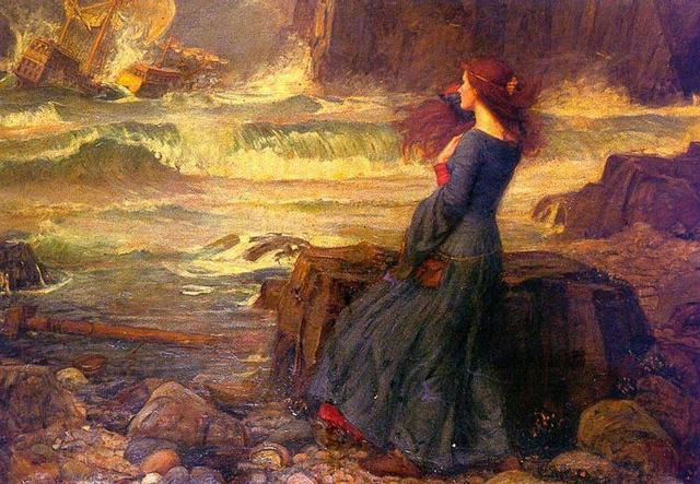 John William Waterhouse，1849年4月6日—1917年2月10日，英国新古典主义与拉斐尔前派画家，皇家美术学院会员。以其用鲜明色彩和神秘的画风描绘古典神话与传说中的女性人物而闻名于世。
他生于意大利,小时候取了一个意大利语外号叫“尼诺”，父母都是英国画家。对东方神秘文化和宗教、风俗显露出极大的兴趣。他的绘画构成以雅致见长，极富浪漫主义的特质。从古希腊、罗马的古典神话中获取滋养，创作出具有中世纪梦幻般神秘感和宗教情绪的作品。