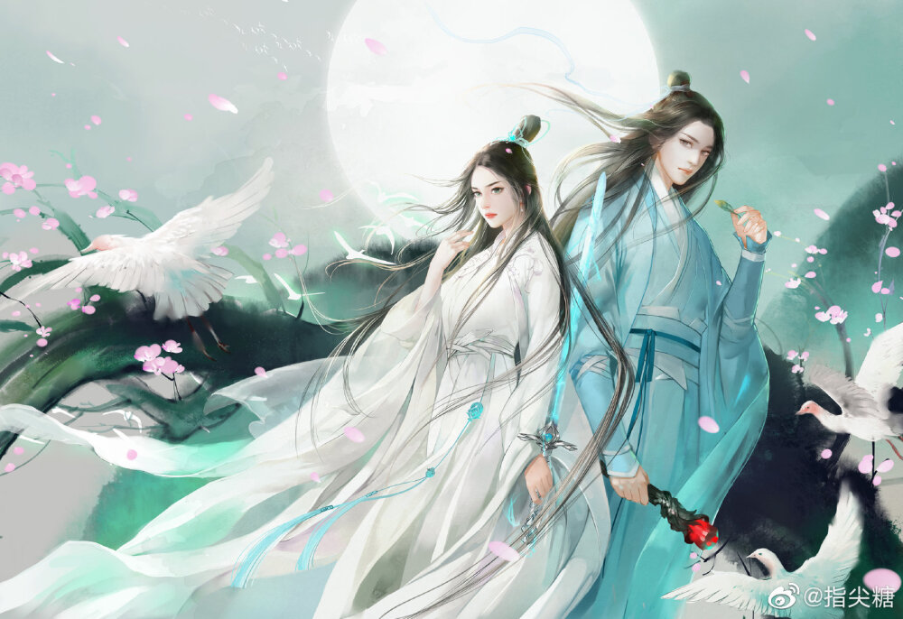 古风情侣绘师指尖糖