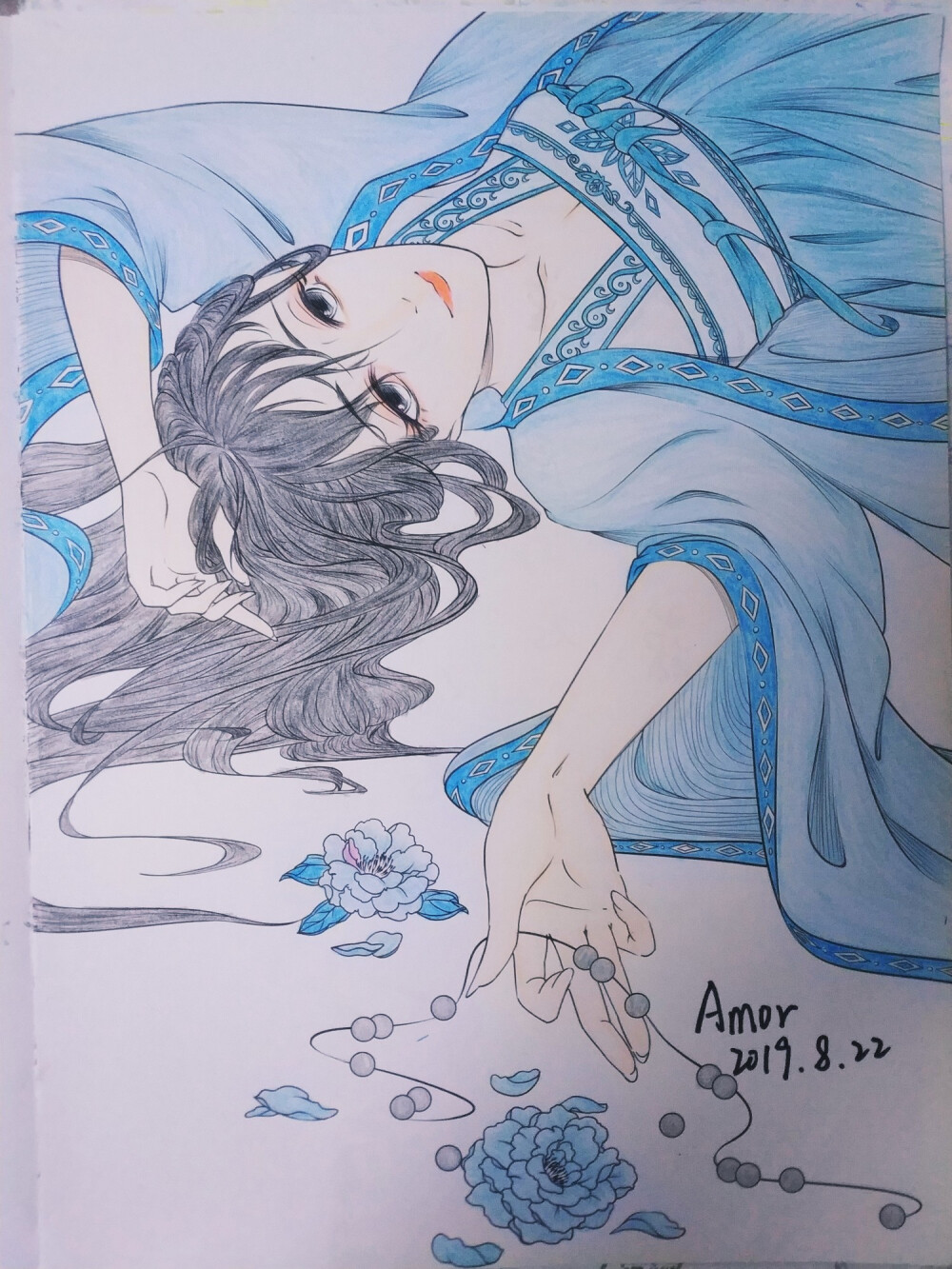 涂色 古风 美人