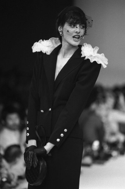 Karl Lagerfeld's iconic Chanel style in the 1980s. ​​​