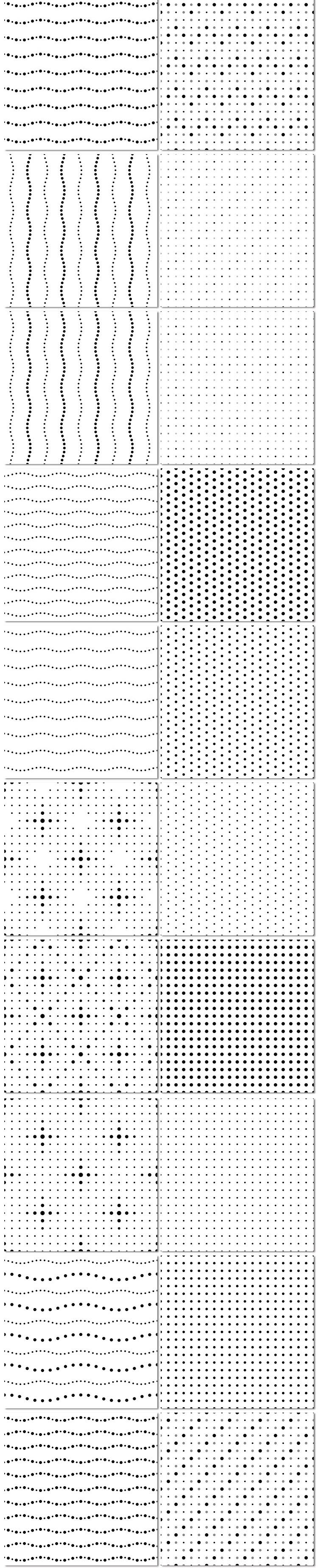 20张斑点圆点几何组合黑白线条图案纹理背景底纹贴图矢量素材模板