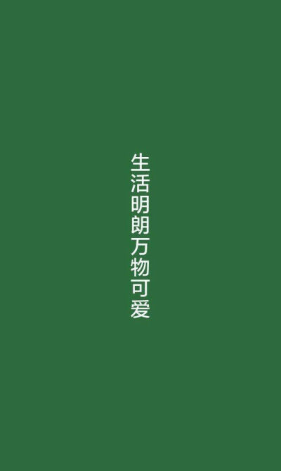 绿底文字壁纸