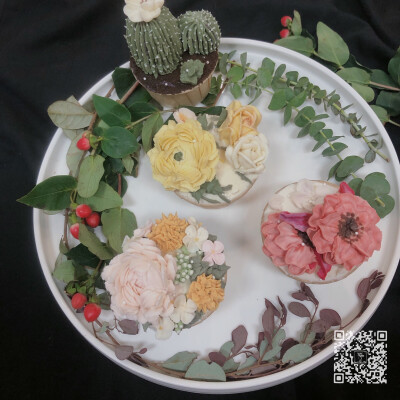 裱花蛋糕 韩式裱花 纸杯 