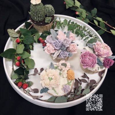 裱花蛋糕 韩式裱花 纸杯 