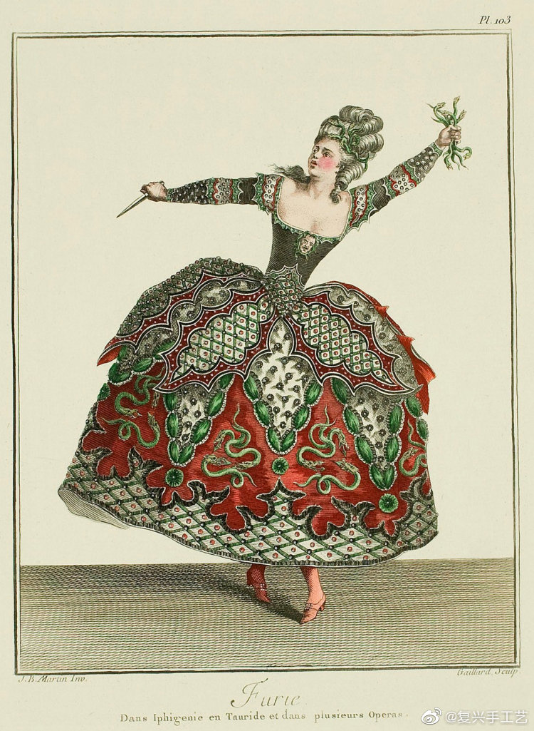 French theatrical costumes，1770-80s ​​​