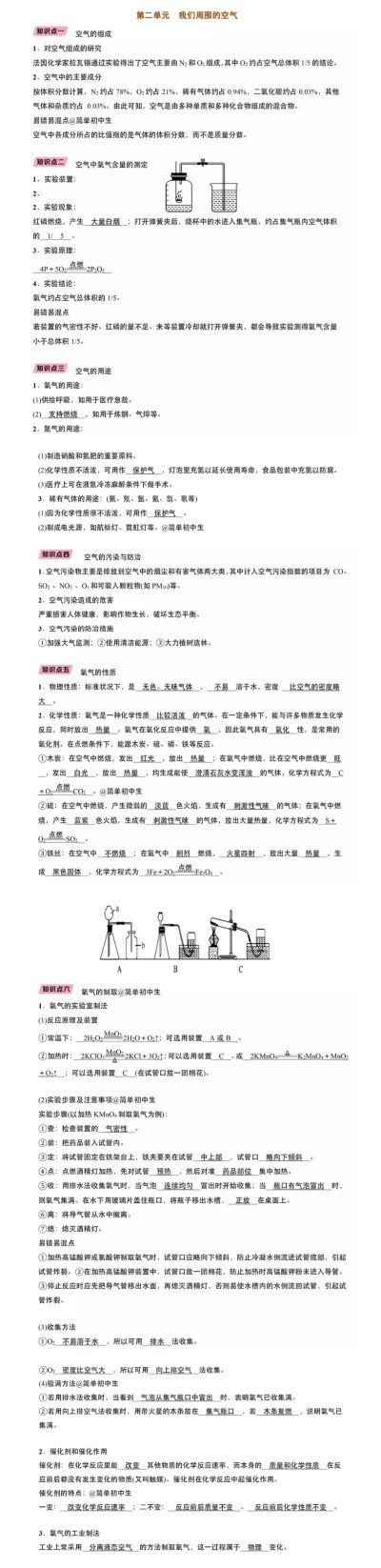 第二单元 我们周围的空气