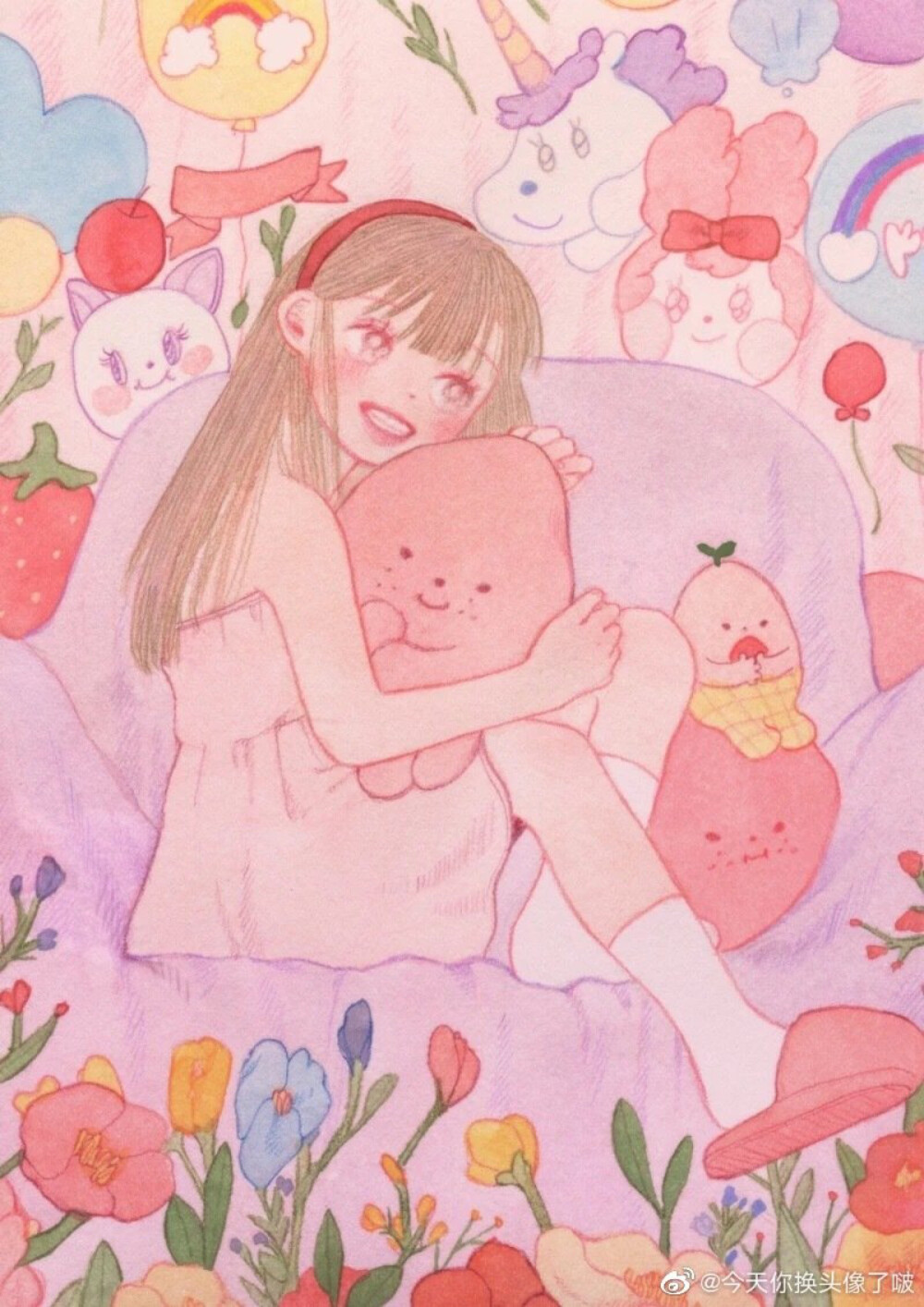 Fommy 少女心 可爱 软萌 甜美 软妹子 少女 萝莉 粉色系
WB：今天你换头像了啵