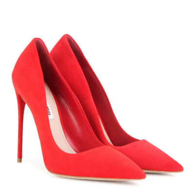 Suede pumps : Red suede pumps