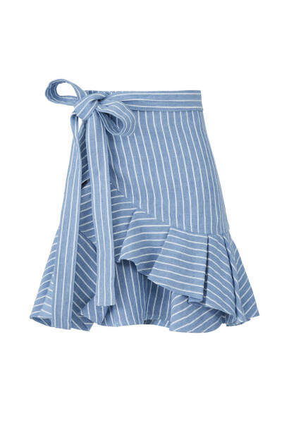 Alexis Blue Stripe Anvivi Ruffle Skirt : Rent Blue Stripe Anvivi Ruffle Skirt by Alexis for &amp;#;3635 - $55 only at Rent the Runway.